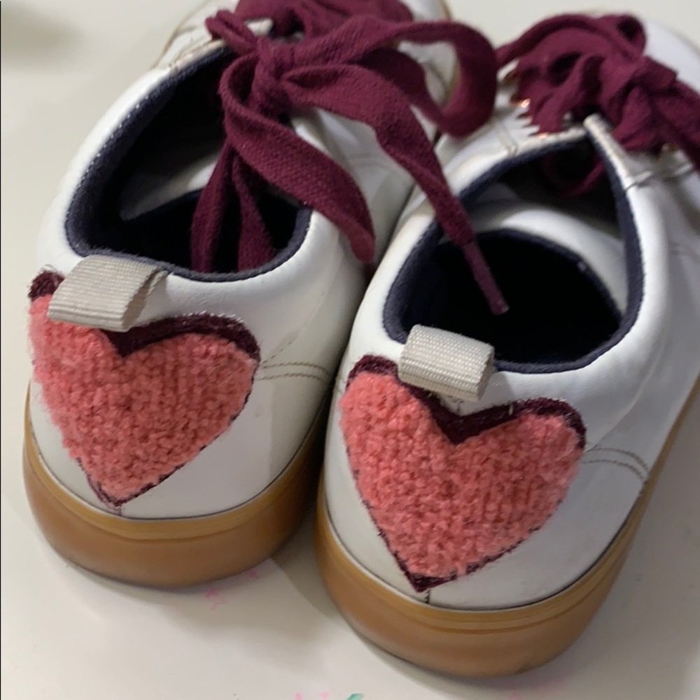 White leather sneakers